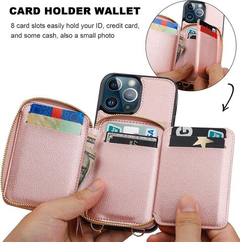 Bocasal RFID Blocking Crossbody Wallet Case for iPhone 13 Pro Max Black in Saudi Arabia