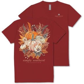 Simply Southern Fall Harvest - Pumpkins - Leaves - Adult T-Shirt in Saudi Arabia