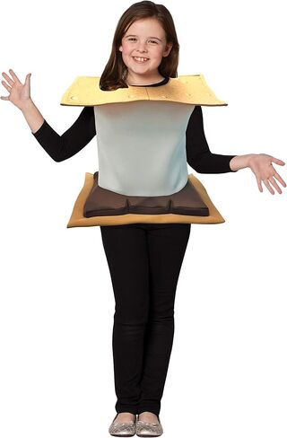 Rasta Imposta S'Mores Graham Cracker Roasted Marshmallow Chocolate Campfire Treat Costume, Child Size 7-10 in Saudi Arabia