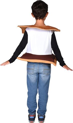 Rasta Imposta S'Mores Graham Cracker Roasted Marshmallow Chocolate Campfire Treat Costume, Child Size 7-10 in Saudi Arabia
