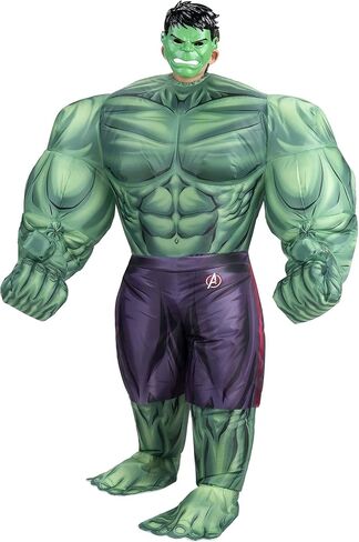 Marvel Inflatable The Incredible Hulk Kid's Costume - Battery Powered Inflatable Muscle Bodysuit, Mask in Saudi Arabia