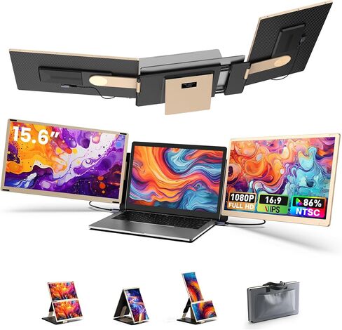 Fagomfer Kwumsy L3 Portable Monitor-12.1 Inch Ultra Slim Computer Screen Extender FHD IPS External Monitor Extender with Foldable Stand for Windows Mac Linux PC Laptop Switch PS4/5 in Saudi Arabia