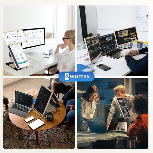 Fagomfer Kwumsy L3 Portable Monitor-12.1 Inch Ultra Slim Computer Screen Extender FHD IPS External Monitor Extender with Foldable Stand for Windows Mac Linux PC Laptop Switch PS4/5 in Saudi Arabia