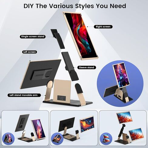 Fagomfer Kwumsy L3 Portable Monitor-12.1 Inch Ultra Slim Computer Screen Extender FHD IPS External Monitor Extender with Foldable Stand for Windows Mac Linux PC Laptop Switch PS4/5 in Saudi Arabia