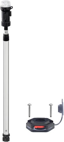 Boat Navigation Lights,Boat Lights Bow and Stern,White Anchor Light,Telescoping 30-52.4 Inches,3AAA Battery, for Kayak,Small Boats in Saudi Arabia