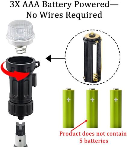 Boat Navigation Lights,Boat Lights Bow and Stern,White Anchor Light,Telescoping 30-52.4 Inches,3AAA Battery, for Kayak,Small Boats in Saudi Arabia