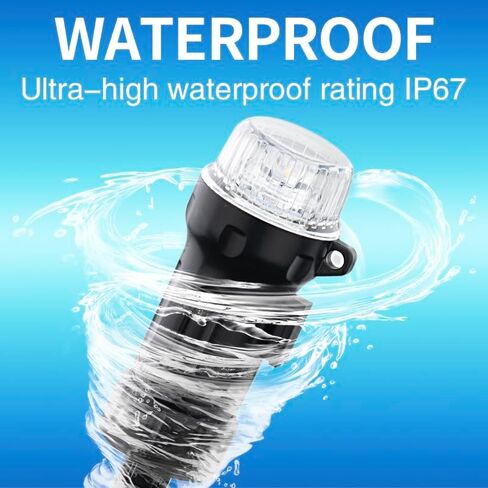 Boat Navigation Lights,Boat Lights Bow and Stern,White Anchor Light,Telescoping 30-52.4 Inches,3AAA Battery, for Kayak,Small Boats in Saudi Arabia