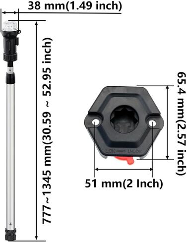 Boat Navigation Lights,Boat Lights Bow and Stern,White Anchor Light,Telescoping 30-52.4 Inches,3AAA Battery, for Kayak,Small Boats in Saudi Arabia