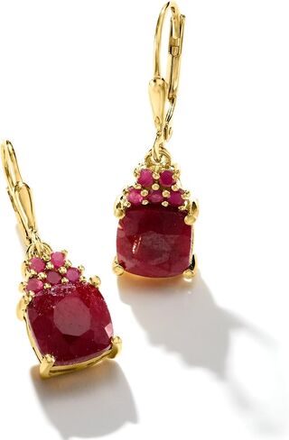 Ross-Simons 5.30 ct. t.w. Ruby Drop Earrings in 18kt Gold Over Sterling in Saudi Arabia