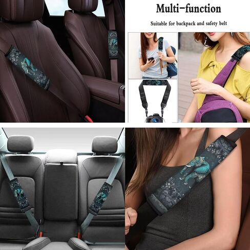 Elephant Printed 15 Pack Car Seat Cover Full Set, Stretchy Car Interior Covers Set Front Rear Seat Protector Seat Belt Pad Steering Wheel Protector Keychain in Saudi Arabia