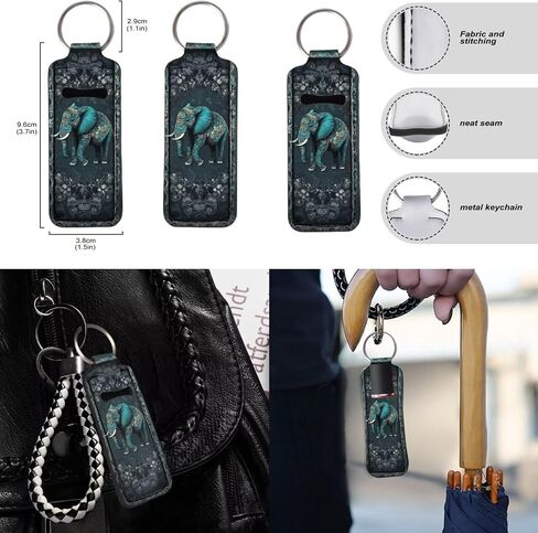 Elephant Printed 15 Pack Car Seat Cover Full Set, Stretchy Car Interior Covers Set Front Rear Seat Protector Seat Belt Pad Steering Wheel Protector Keychain in Saudi Arabia