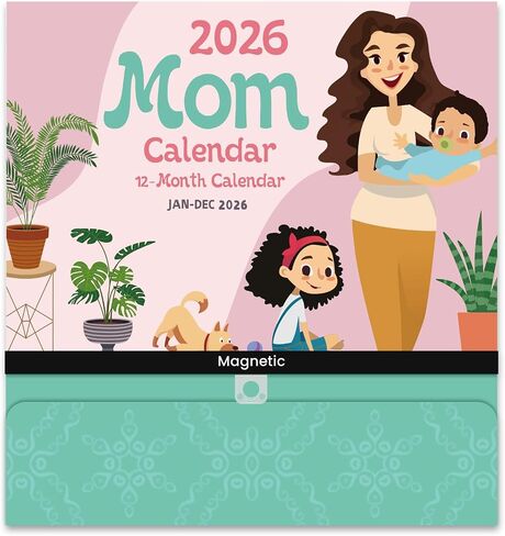 2025 Calendar - Mom Calendar 2025, Magnetic Calendar for Refrigerator, Jan.2025 - Dec.2025, 11.81"x12.38", Family Calendar 2025, Fold-out Wings, Large Pocket, Hanging Hook in Saudi Arabia