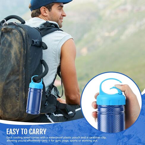 Hosuly 4 Pack Cooling Towel 40" x 12" Cooling Towels for Neck and Face Iced Cooling Neck Wrap Breathable Chilly Portable Cooling Towel for Hot Weather (Bright Green) in Kuwait