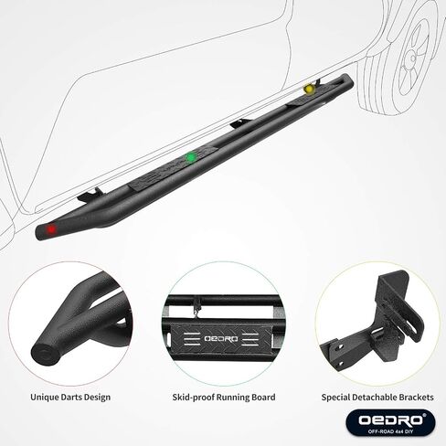 OEDRO 6" Side Step Rails Compatible with 2009-2018 Ram 1500 2019-2024 Ram 1500 Classic Quad Cab, Upgraded Running Boards Textured Black Heavy Duty Truck Nerf Bars in Saudi Arabia