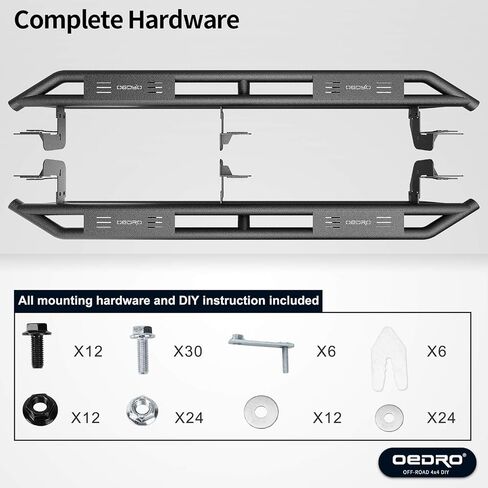 OEDRO 6" Side Step Rails Compatible with 2009-2018 Ram 1500 2019-2024 Ram 1500 Classic Quad Cab, Upgraded Running Boards Textured Black Heavy Duty Truck Nerf Bars in Saudi Arabia