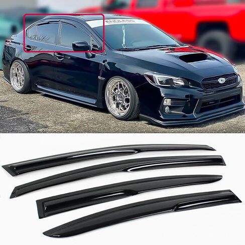 يناسب 2015-2020 سوبارو WRX STI سيدان JDM ثلاثية الأبعاد Mugen Style حاجب النافذة واقي المطر in Saudi Arabia