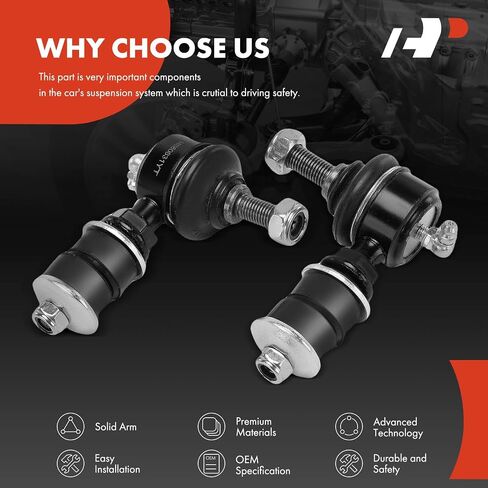 A-Premium 2 × وصلات قضيب تثبيت أمامية Sway Bar، متوافقة مع Honda Civic del Sol 1994-1997 & Acura EL 1997-2000، Integra 1995-2001 in Saudi Arabia
