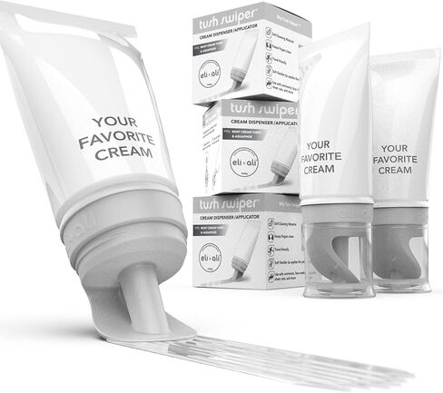 Eli & Ali Tush Swiper - Diaper Rash Cream & Butt Paste Applicator - Universal Fit for Most Diaper Creams | Mess-Free & Hygienic Alternative to Cream Spatula - Carry Less Baby Gear - Variety, 4 Pack in Kuwait