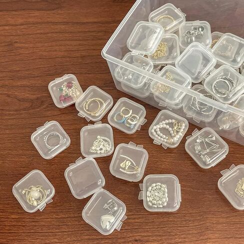 10PCS Clear Plastic Storage Box For Jewelry, Earrings, And Necklaces - Organize And Protect Your Valuables in Saudi Arabia