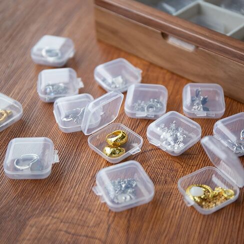10PCS Clear Plastic Storage Box For Jewelry, Earrings, And Necklaces - Organize And Protect Your Valuables in Saudi Arabia