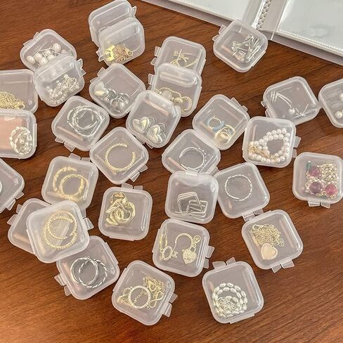 10PCS Clear Plastic Storage Box For Jewelry, Earrings, And Necklaces - Organize And Protect Your Valuables in Saudi Arabia
