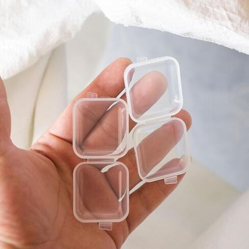 10PCS Clear Plastic Storage Box For Jewelry, Earrings, And Necklaces - Organize And Protect Your Valuables in Saudi Arabia