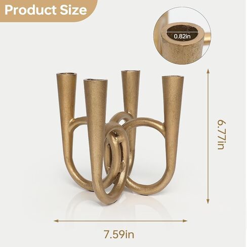 Antique Brass Candle Holder, Iron Taper Candle Holders, Vintage Cast Iron Decorative Candle Stands, Tall Candle Holders for Wedding, Dining Table, Home Decor in Kuwait