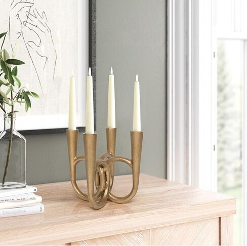 Antique Brass Candle Holder, Iron Taper Candle Holders, Vintage Cast Iron Decorative Candle Stands, Tall Candle Holders for Wedding, Dining Table, Home Decor in Kuwait