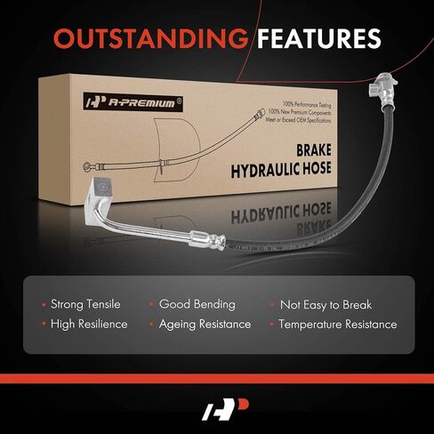 A-Premium Front Driver Brake Hydraulic Hose Compatible with Ford Models - For F-250, For F-350, 1980-1994, RWD - Replace# F0TZ2078A in Saudi Arabia
