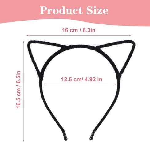 2 Pcs Cat Ears Headbands, Halloween Headband Animal Headwear Ears Headpiece Cosplay Hairband for Adult Kids in Saudi Arabia