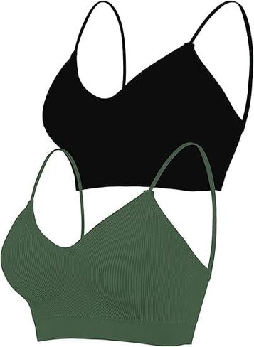 Women's V-Neck Padded Seamless Straps Bralette in Saudi Arabia
