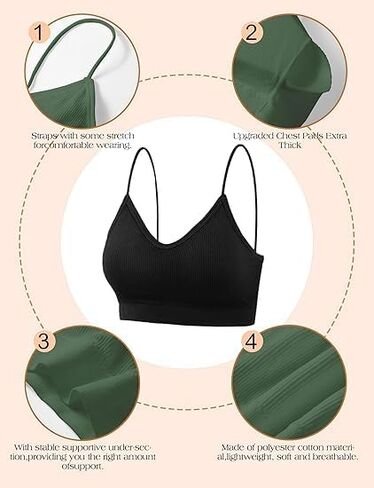 Women's V-Neck Padded Seamless Straps Bralette in Saudi Arabia