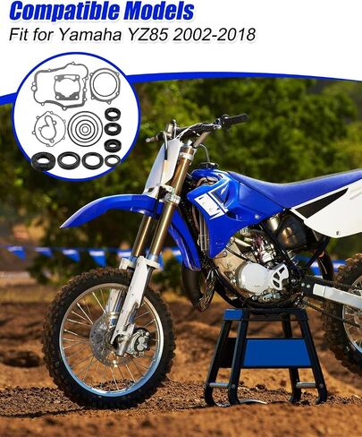 Complete Engine Gasket Seal Kit Fit for Yamaha YZ85 2002-2018, Top & Bottom End Rebuild Seal Set Replace 4ES-11351-00-00 4ES-15461-00-00 5PA-15451-00-00 5PA-15463-00-00 4BA-12428-00-00 in Saudi Arabia