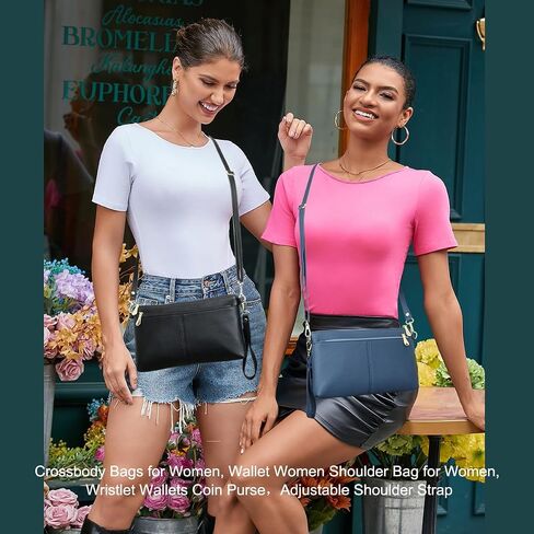 Crossbody Bags for Women, Wallet Women Shoulder Bag for Women, Wristlet Wallets Coin Purse，Adjustable Shoulder Strap in Saudi Arabia
