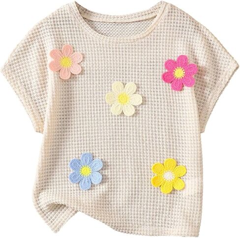 تي شيرت Verdusa Girl's Boho Floral Crochet Tops لطيف لقضاء العطلات والخروج in Kuwait