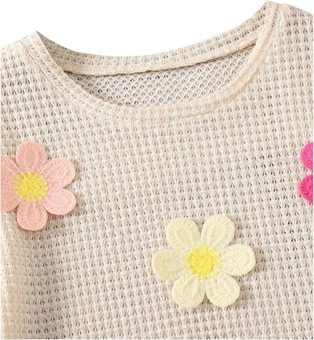 تي شيرت Verdusa Girl's Boho Floral Crochet Tops لطيف لقضاء العطلات والخروج in Kuwait