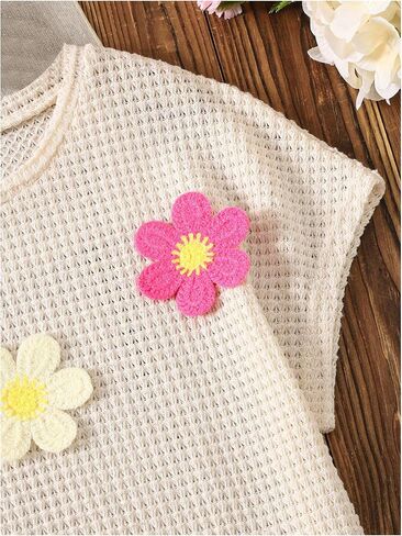 تي شيرت Verdusa Girl's Boho Floral Crochet Tops لطيف لقضاء العطلات والخروج in Kuwait
