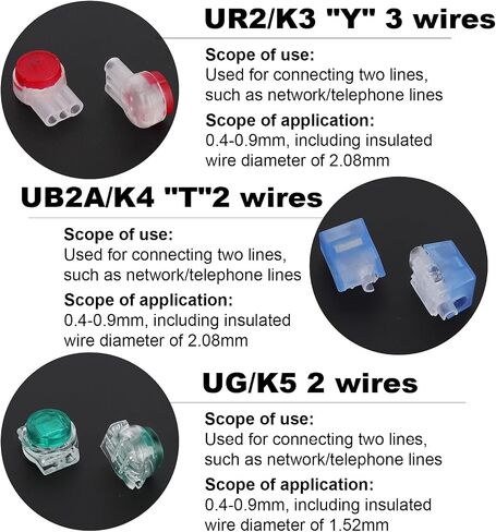 UY Wire to Wire Connector K2,SINCODA 100PCS Waterproof Gel-Filled Orange Clear Button Telephone Wire Connectors UY2 Butt Splice Connector K2 Network Cable Terminals in Saudi Arabia