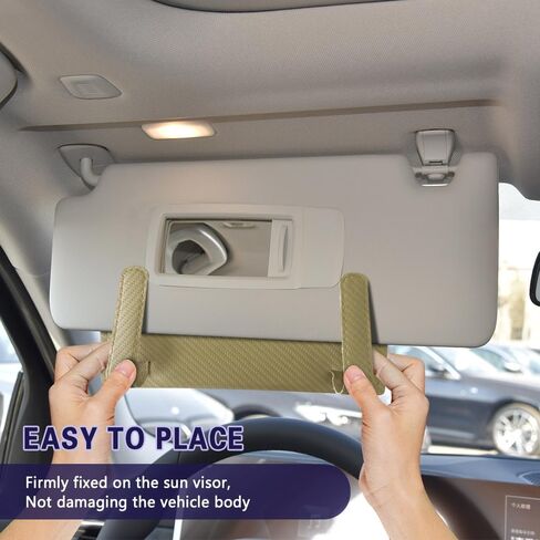 Car Visor Tissue Holder, Tissue Box Holder for Car, Leather Auto Sun Visor Napkin Case Mask Dispenser, Automotive Accessories Rectangular Hanging Auto Napkin Box Fit for Most Vehicles (Black) in Saudi Arabia