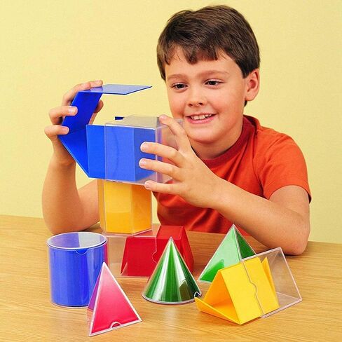 Learning Resources Folding Geometric Shapes - 16 Pieces, Ages 7+ Geometry Accessories, Teacher Aids, Math Helper, Teacher Supplies, Math Games for Kids,Back to School Supplies in Saudi Arabia