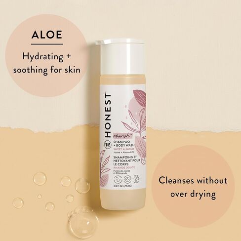 The Honest Company Lavender Calm 2-in-1 Cleansing Shampoo + Body Wash + Conditioning Detangler Bundle | Naturally Derived, Tear-free, Hypoallergenic | 10 fl oz, 4 fl oz in Kuwait