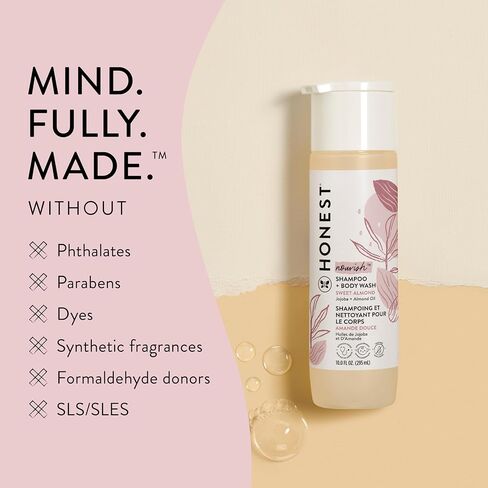 The Honest Company Lavender Calm 2-in-1 Cleansing Shampoo + Body Wash + Conditioning Detangler Bundle | Naturally Derived, Tear-free, Hypoallergenic | 10 fl oz, 4 fl oz in Kuwait