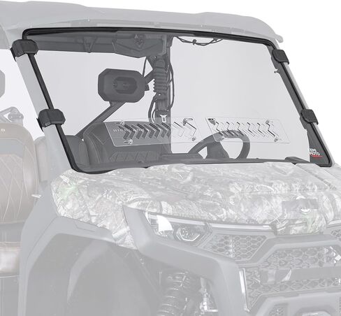 زجاج أمامي بفتحات تهوية 2 في 1 من KEMIMOTO متوافق مع 2025 CFMOTO UFORCE U10 Pro & XL PRO، كمبيوتر متين شديد التحمل، مقاوم للخدش، تثبيت سريع، متوافق مع ملحقات النافذة الأمامية U10 in Saudi Arabia