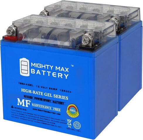 Mighty Max Battery YB9A-A 12V 9AH GEL Replacement Battery compatible with Banshee YB9-B Motorcycle - 2 Pack in Saudi Arabia