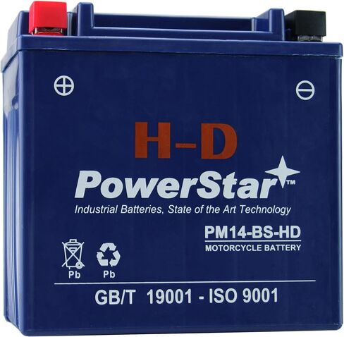 PowerStar ATV Battery Replacement for Kawasaki 750cc KVF750 Brute Force 2006, YTX14-BS in Saudi Arabia