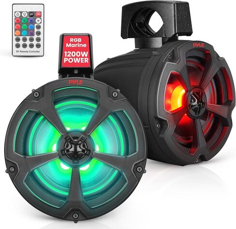 Pyle Water-Resistant Marine Off Road Speakers - UTV Compact PowerSport Vehicle Speaker System 1200 Watt, Compact & High-Powered Output in Saudi Arabia