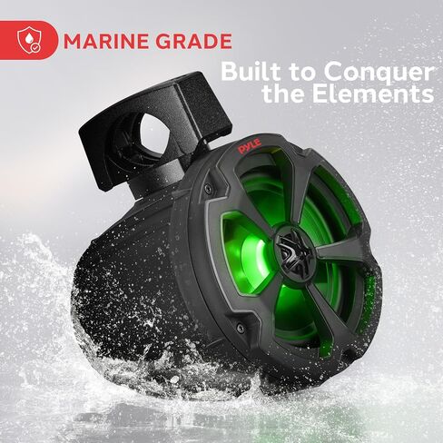 Pyle Water-Resistant Marine Off Road Speakers - UTV Compact PowerSport Vehicle Speaker System 1200 Watt, Compact & High-Powered Output in Saudi Arabia