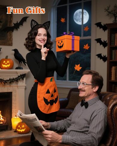 Halloween Pumpkin Statues - Flipping Off Pumpkin Resin Statues, Cute Finger Pumpkin Decorations, Perfect for Indoor and Porch Halloween Decoration in Saudi Arabia