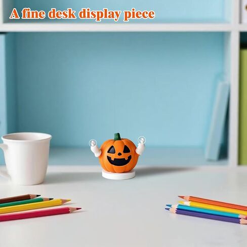 Halloween Pumpkin Statues - Flipping Off Pumpkin Resin Statues, Cute Finger Pumpkin Decorations, Perfect for Indoor and Porch Halloween Decoration in Saudi Arabia