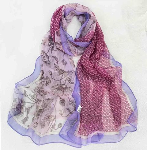 Scarfs for Women Lightweight Neck Scarves Fashion Print Floral Scarf Headscarf Shawls Wraps in Saudi Arabia